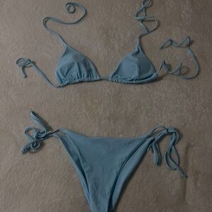 Light blue swimsuit bikini set!